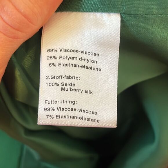 AKRIS Cutout Neckline Sheath Dress Green 6 - Picture 7 of 8